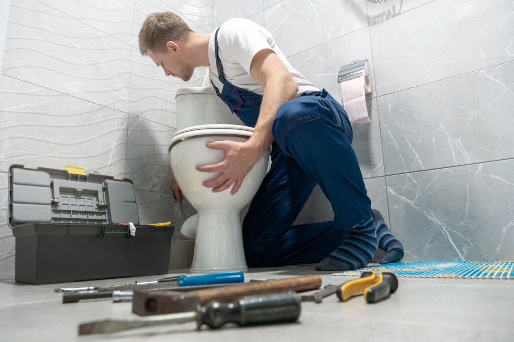 Male plumber in uniform Male plumber in uniform