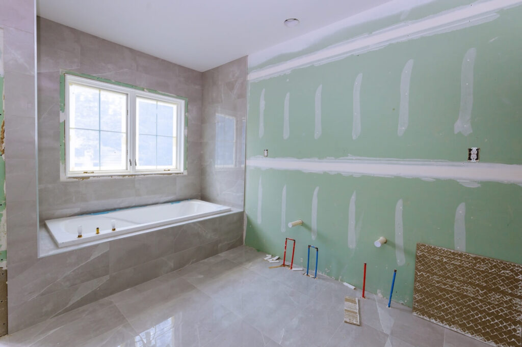 Under construction new bathtub Under construction new bathtub remodeling